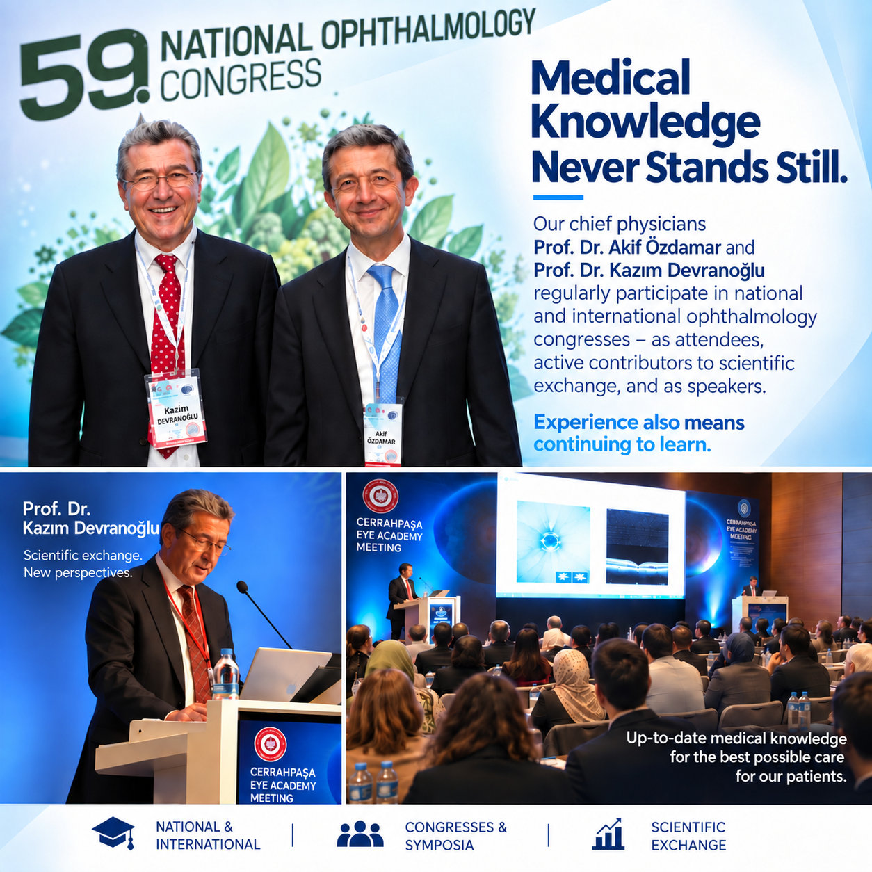 Prof. Dr. Akif Özdamar und Prof. Dr. Kazım Devranoğlu im wissenschaftlichen Austausch